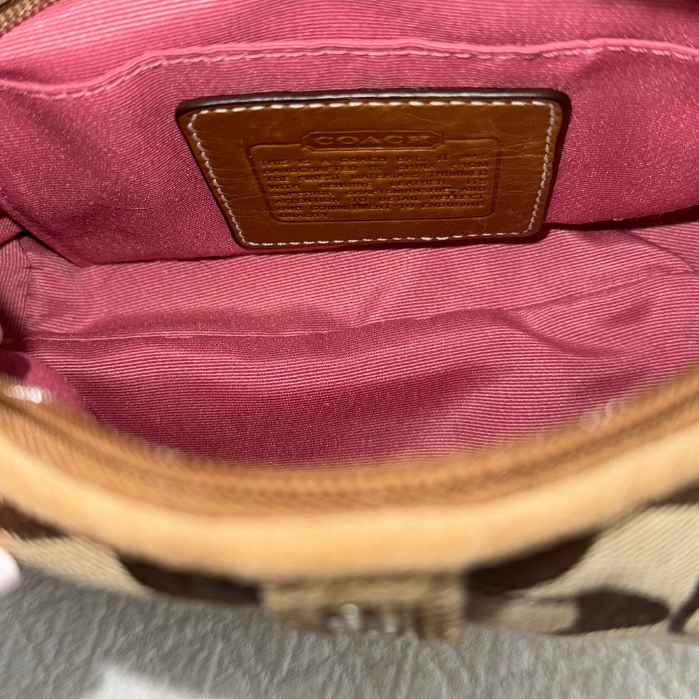 Coach signature mini pochette bag beading monogram rare limited edition vintage - Picture 3 of 11